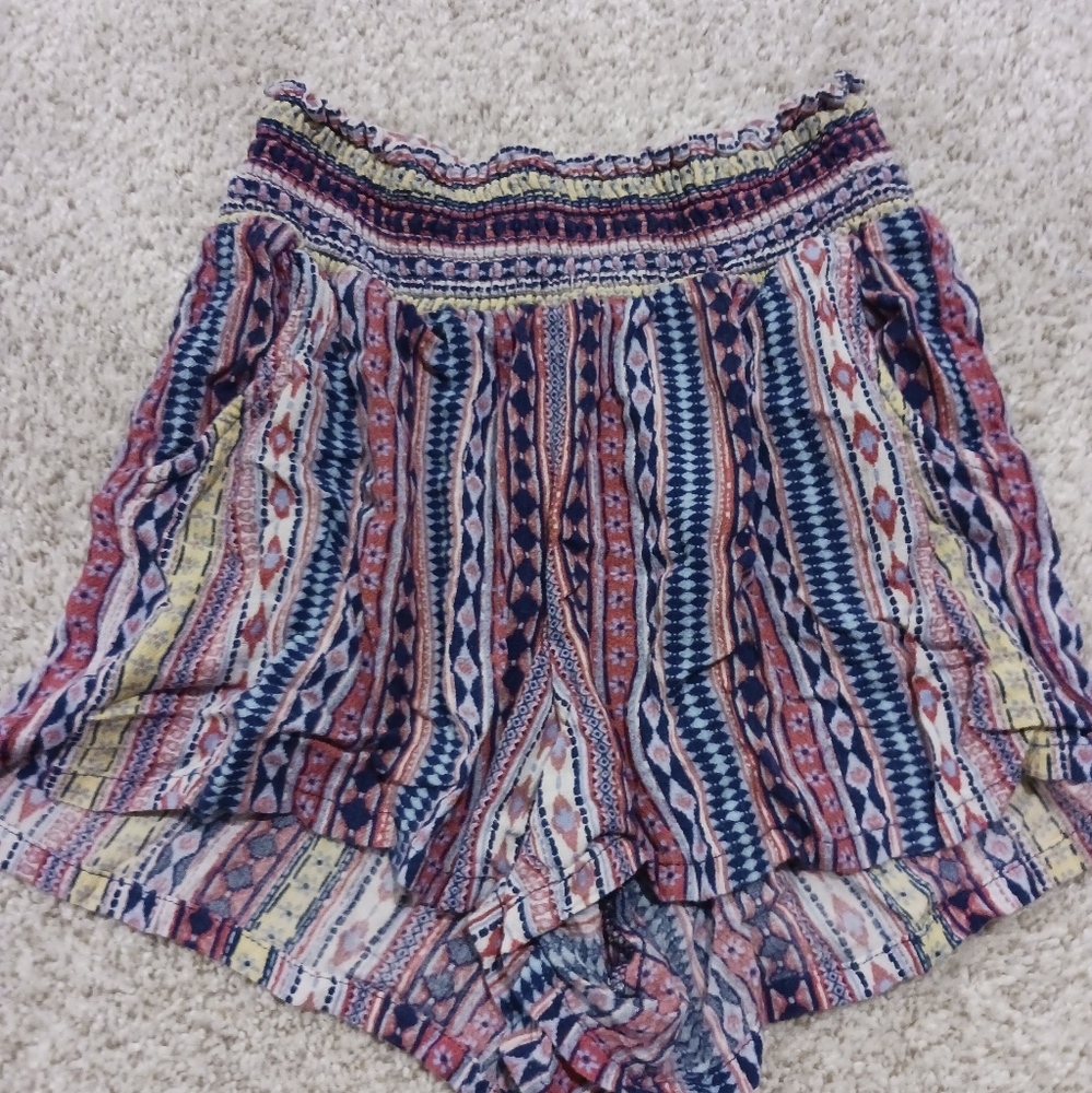 Multicolor Patterned Women's Shorts